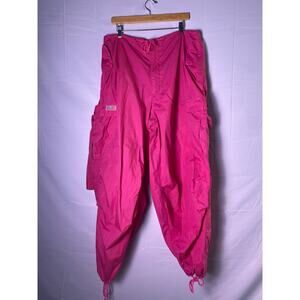 90s Y2K UFO Pink Parachute Rave Pants Women's Size Large